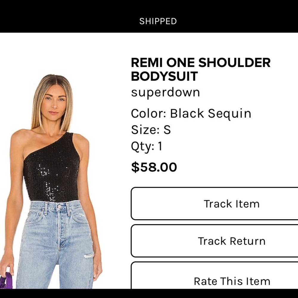 Superdown Remi one shoulder bodysuit